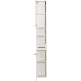 WELLTIME Porto Hochschrank 25 x 180 cm Weiß MDF