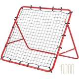 Vevor Fußball Rebound Netz Tragbares Prellwand Fußball 48 x 48 mm, Rebounder Fußball Eisenrohr & PE-Netz Kinder & Jugendliche Verstellbar Fußballtor Rebounder Kicker für Fußball Training