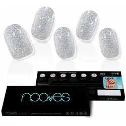 Gel-Nagel-Folien Nooves Glitter grey (20 Stück)
