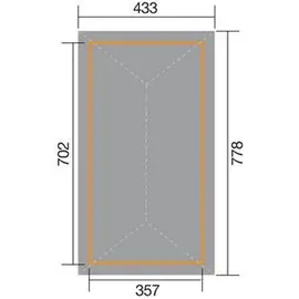 Weka Gartenoase 651 D 4,33 x 7,78 m Weiß