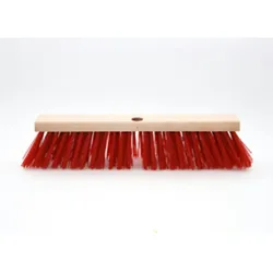 Sraßenbesen 40 cm, Holz, Loch für Stiel Ø 22 mm und Nagel , Elastonborste