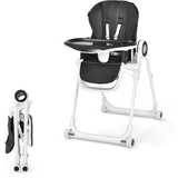 LIFEZEAL Babyhochstuhl Klappbar, Kinderhochstuhl mit abnehmbares Tablett & Sicherheitsgurt, Babystuhl mit Rückenlehne & Fußstütze, Essstuhl Baby für 6-36 Monate