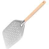 MAEXUS Pizzaschieber, 12 Zoll Pizzaschieber mit Abnehmbaren Griff, Großer Fläche Pizzaschaufel Pizza Schieber aus Edelstahl, Perforierter Pizzaschieber für Pizzaofen (40 * 30cm)