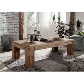MASSIVMOEBEL24.DE Couchtisch Bassano Beige Teak 160 x 80 x 45 cm
