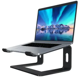 Soundance Laptop-Ständer, Aluminium-Computer-Erhöhung, ergonomischer Laptop-Ständer für den Schreibtisch, Metall-Halterung, kompatibel mit 10 bis 15,6 Zoll Notebook-Computern, Schwarz