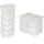Tectake Schuhbox 33 x 23 x 12 cm 24-tlg. transparent/weiß