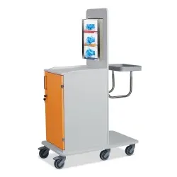 ETERNASOLID MULTICART Hygienewagen T12 mit festem Abfallsammler 92218-OR , Farbe: orange