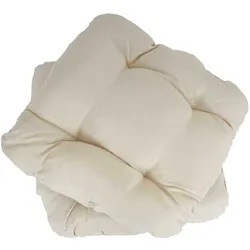 2er-Set Sitzkissen Milano, Stuhlkissen Kissen, 41x38x8cm ~creme
