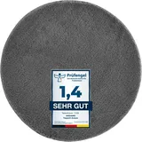Andiamo Badematte Arezzo, Höhe 16 mm, rutschhemmend beschichtet, fußbodenheizungsgeeignet, schnell trocknend, Polyester, rund, Uni Farben, auch in rund und als 2er Set erhältlich grau rund | Ø 67 cm x 16 mm
