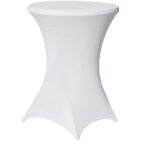 Baumarktplus Stehtischhusse Stretch weiß Ø 80 cm Tischhusse