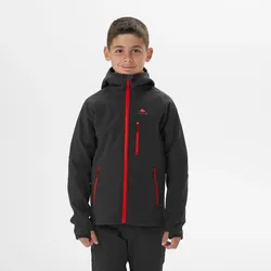 Softshelljacke Kinder Gr. 122–170 Wandern - MH900 TW schwarz graphitgrau|graphitschwarz 123-130cm 7-8J