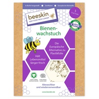 beeskin Bienenwachstuch zum Frischhalten von Lebensmitteln – Wachspapier als Alternative zu Frischhaltefolie & Plastik – Größe: S, 17x17 cm (Flower)