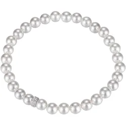 Firetti Perlenarmband »Schmuck Geschenk Silber 925 Armschmuck Armkette Rondell«, mit Zirkonia (synth.), mit Amazonit- oder Muschelperlen Firetti silberfarben-kristallweiß-weiß + kristallweiß