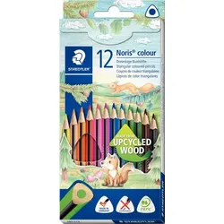 STAEDTLER Farbstiftetui Noris colour dreikant, 12er Papp-Etui, aus WOPEX Material,