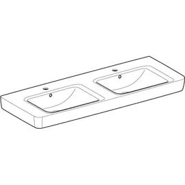 Geberit Renova Plan Doppelwaschtisch 130 x 48 cm (501710001)
