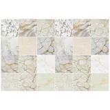 Tulup Fliesenaufkleber Fliesenaufkleber Fliesenfolie Elegantes Marmormosaik Fliesensticker 20 cm x 20 cm