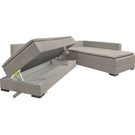 Home Affaire Ecksofa Cord 3-Sitzer Braun