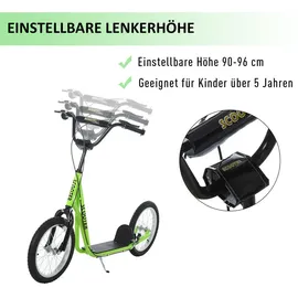 Homcom Kinderscooter Stahl, Aluminium, Gummi
