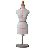 MNBVH Schneiderpuppe Für Damen, Modisch, Mini-schaufensterpuppe, Kleiderform, Schneiderpuppe, Drapierständer, Halbe Skala, Abnehmbare Und Verstellbare Basis Aus Massivem Holz(Size:1/3)