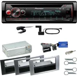 Pioneer DEH-S720DAB Bluetooth DAB+ Einbauset für Ford Focus C-Max Fiesta Transit