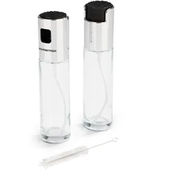 GOURMETmaxx Sprühflasche Essig & Öl 2er-Set 100ml schwarz/Edelstahl