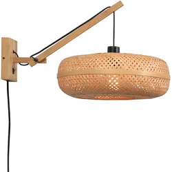 GOOD & MOJO Wandleuchte "Palawan", beige (natur), Ø 40cm H: 43cm, Lampen