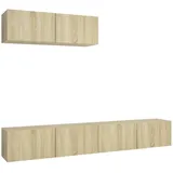 vidaXL TV-Schränke 3 Stk. Sonoma-Eiche Lowboard 3520 cm Braun Holz