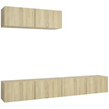 vidaXL TV-Schränke 3 Stk. Sonoma-Eiche Lowboard 3520 cm Braun Holz