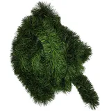 1 Stück Tannengirlande 5 oder 10m lang, Dekogirlande 8-10cm, Girlande Weihnachten (5 Meter) Grün
