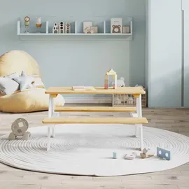 vidaXL Kindertisch IRUN 90 x 79,5 x 50 cm Kiefer massiv weiß