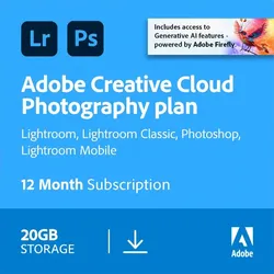 Adobe Photography Plan CC PTR 1 Jahr / 1 Benutzer 20 GB - EN / NL / FR / DE * DOWNLOAD * | ✔️ Temporär mit 100 € gratis geschenkbox