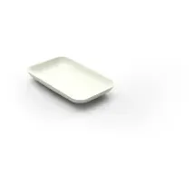 sier disposables Teller rechteckig 40 St. 12,0 cm x 8,0 cm x 1,5 cm Weiß