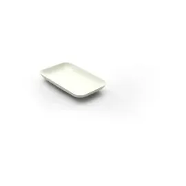 sier disposables Teller rechteckig 40 St. 12,0 cm x 8,0 cm x 1,5 cm Weiß