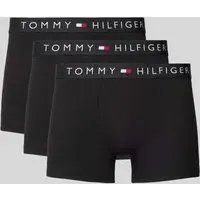 Slim Fit Trunks aus Baumwoll-Mix im 3er-Pack, Black, M