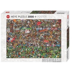 HEYE Puzzle 292058 – Fußballgeschichte – Mischmasch, 3000 Teile,…, 3000 Puzzleteile bunt