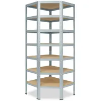 shelfplaza Eckregal Metall 230x60x30 cm silber