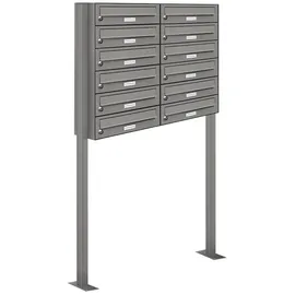AL Briefkastensysteme 12 Fach Grau