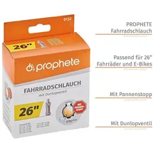 Prophete Schlauch 26 x 1,75 - 26 x 2,125 Zoll Dunlopventil