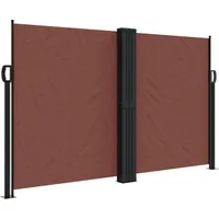 vidaXL Seitenmarkise 140 x 600 cm Braun Polyester