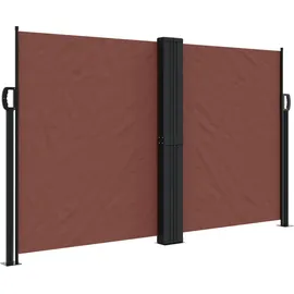 vidaXL Seitenmarkise 140 x 600 cm Braun Polyester