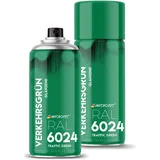 MICROTEC® Sprühlack | 400ml | hochwertiges Acryllackspray | matt oder glänzend | Sprühfarben für Metall, Holz, Kunststoff u.v.m. | große Farbauswahl (Grün glänzend - RAL 6024)