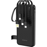 DUDAO K11 10000mAh Powerbank mit integrierten Kabeln – Schwarz