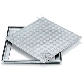 ZARGES Schachtabdeckung Stahl verzinkt 800 x 600 mm Außenmaß 960 x 760 mm