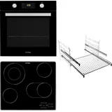 Privileg Backofen-Set "BAKO Turn&Cook 450 BLACK", A+ (A+++-D), schwarz