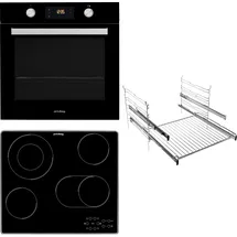 Privileg Backofen-Set "BAKO Turn&Cook 450 BLACK", A+ (A+++-D), schwarz