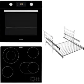 Privileg Backofen-Set "BAKO Turn&Cook 450 BLACK", A+ (A+++-D), schwarz