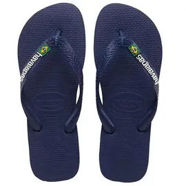havaianas Brasil Logo Navy Blue 35
