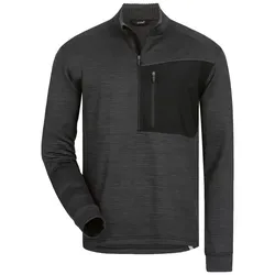Funktions-Troyer "COVELO" UV-Schutz grau-melange - M - grau