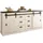 furn.design Sideboard 201 x 91 x 43 cm Weiß / Anthrazit