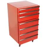 Vintage Industries Cool-Tool / Werkzeugwagen inkl. Kühlschrank, 3 Schubladen, Rot / 50l - GCCT50-3R